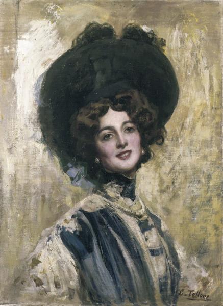 Cesare Tallone, Ritratto di Lina Cavalieri, 1905 circa, olio su tela, Collezione Davide Campari